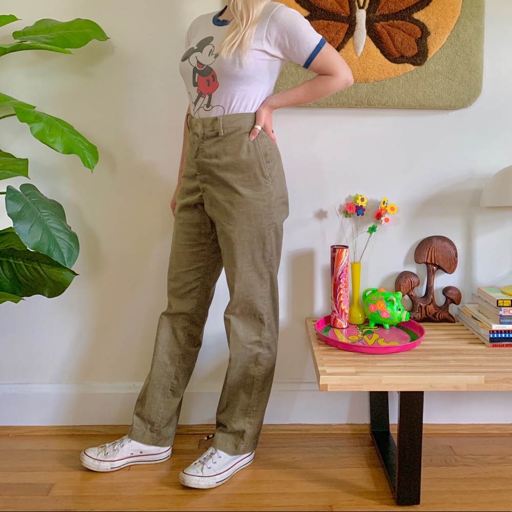 Vintage 1960s corduroy trousers unisex 32x29 - Picture 3 of 7